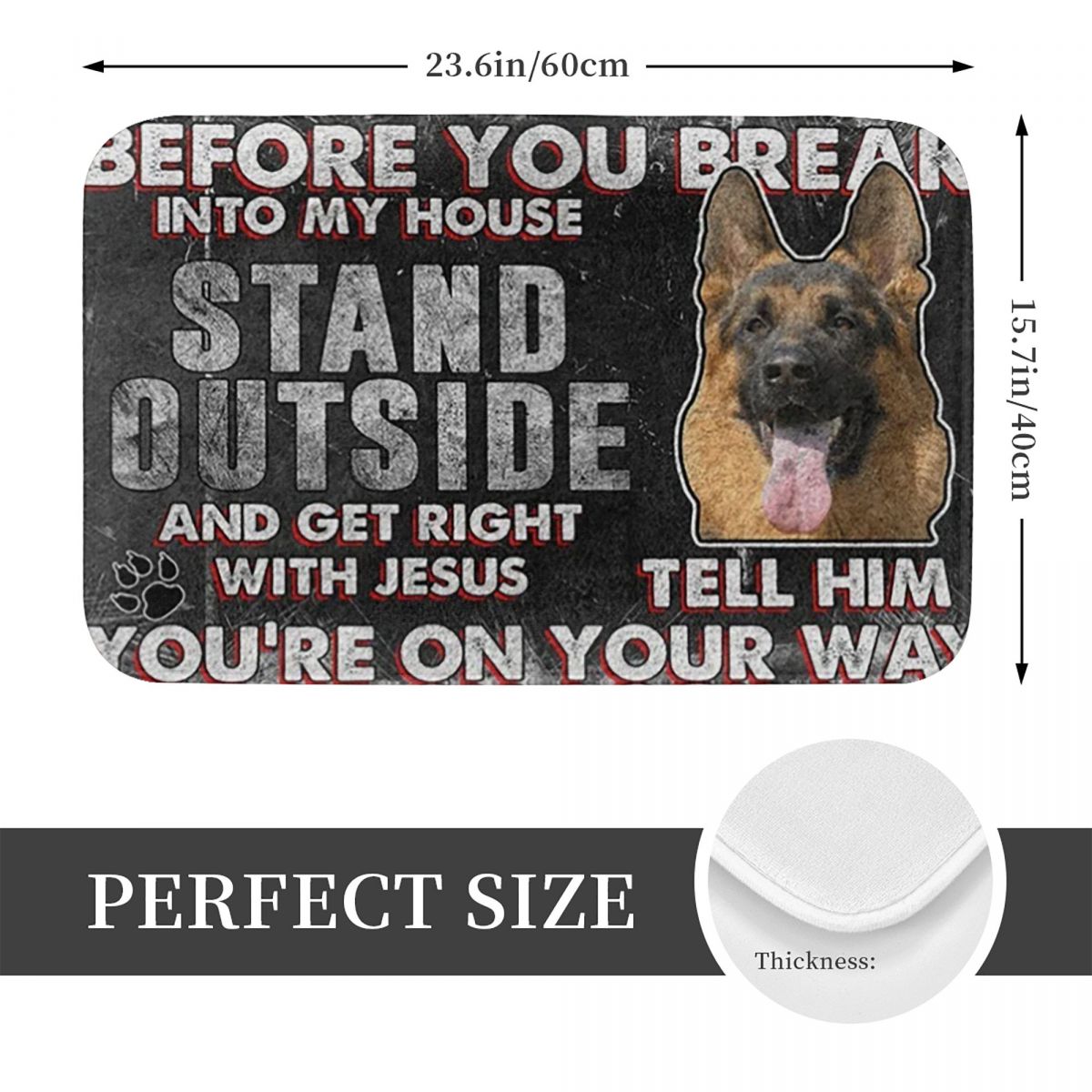 German Shepherd Aninals Dog Ho - Home Bathroom Rules avis et prix