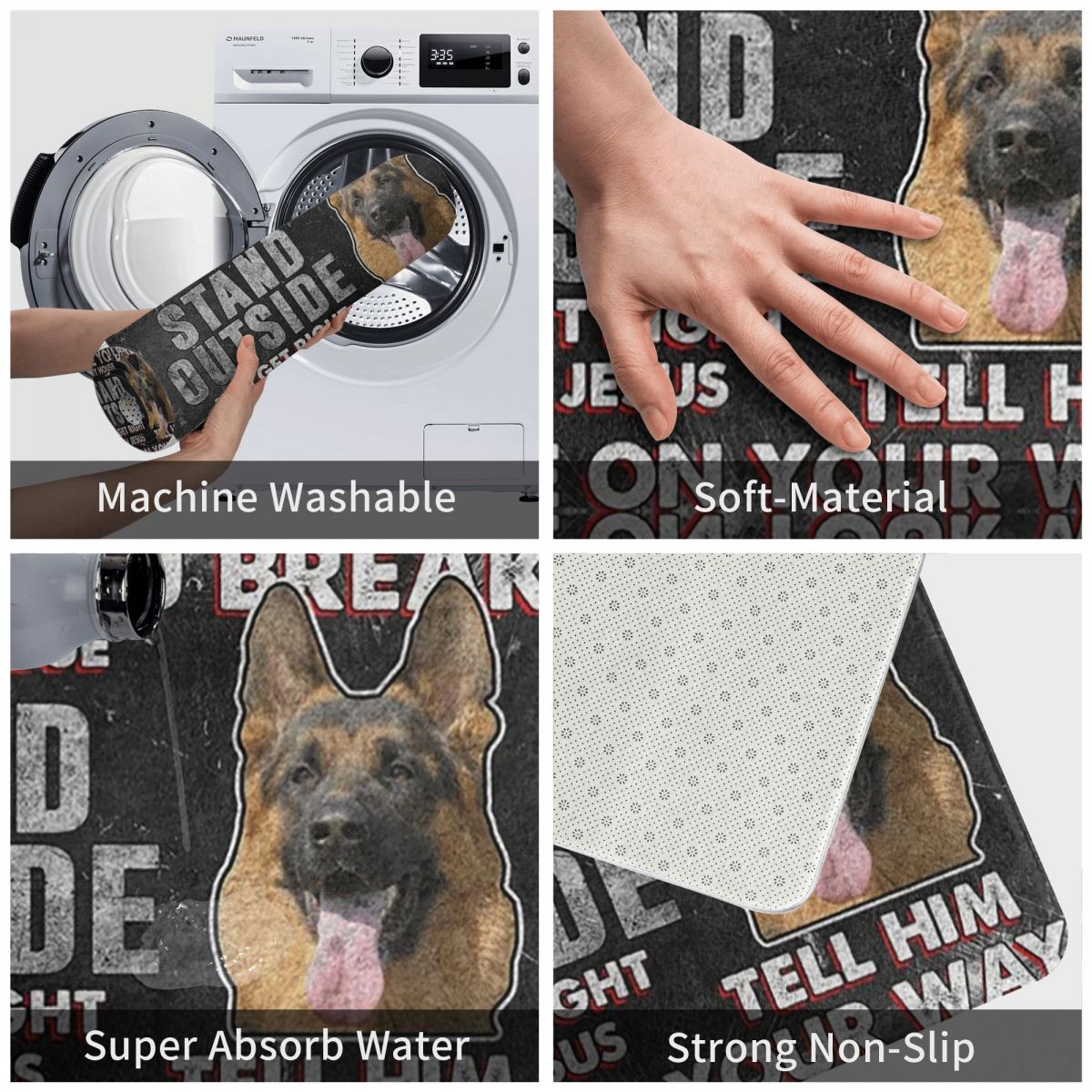 German Shepherd Aninals Dog Ho - Home Bathroom Rules avis et prix