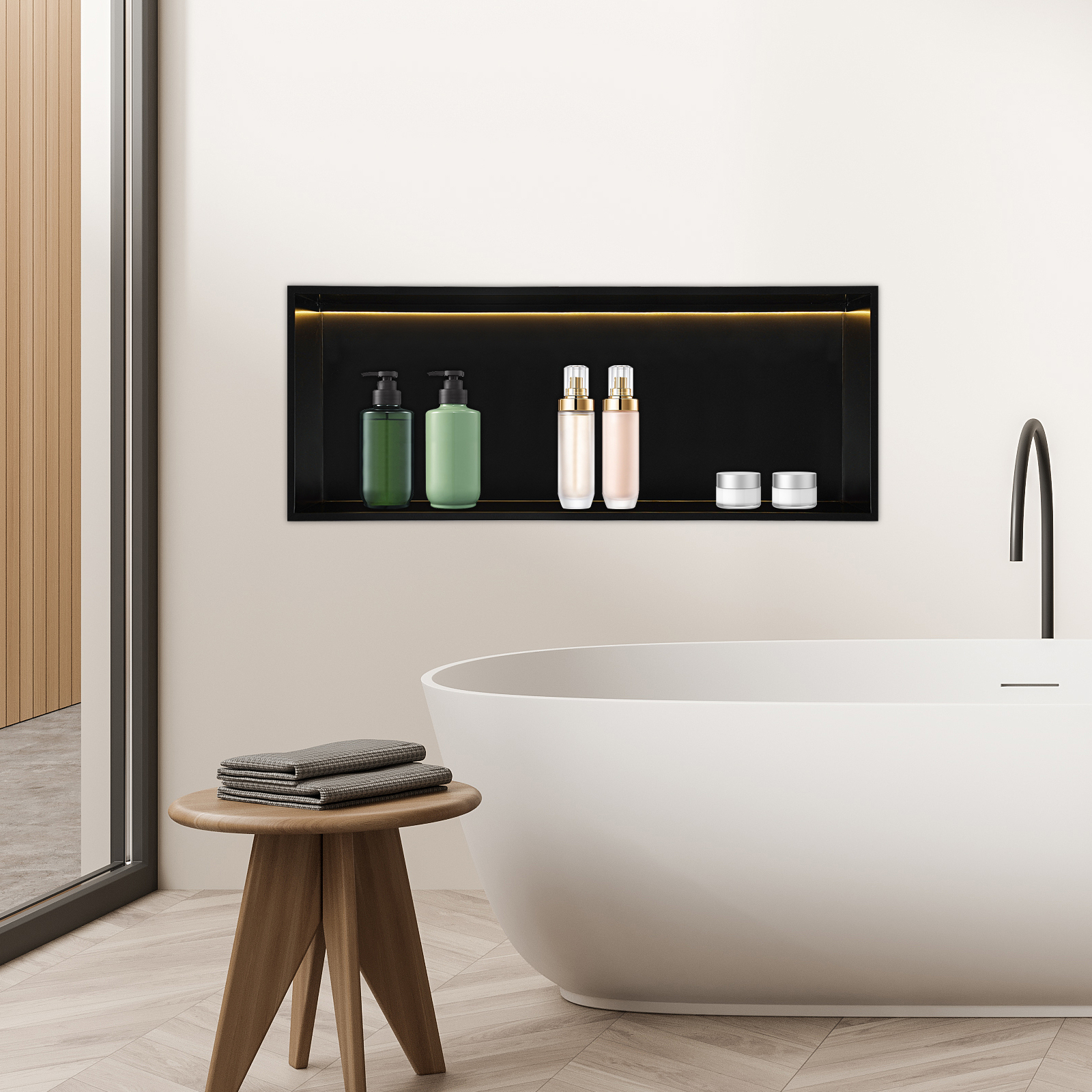 Space‑Saving Recessed Mount Ba - Home Bathroom Cleaning Solution avis et prix