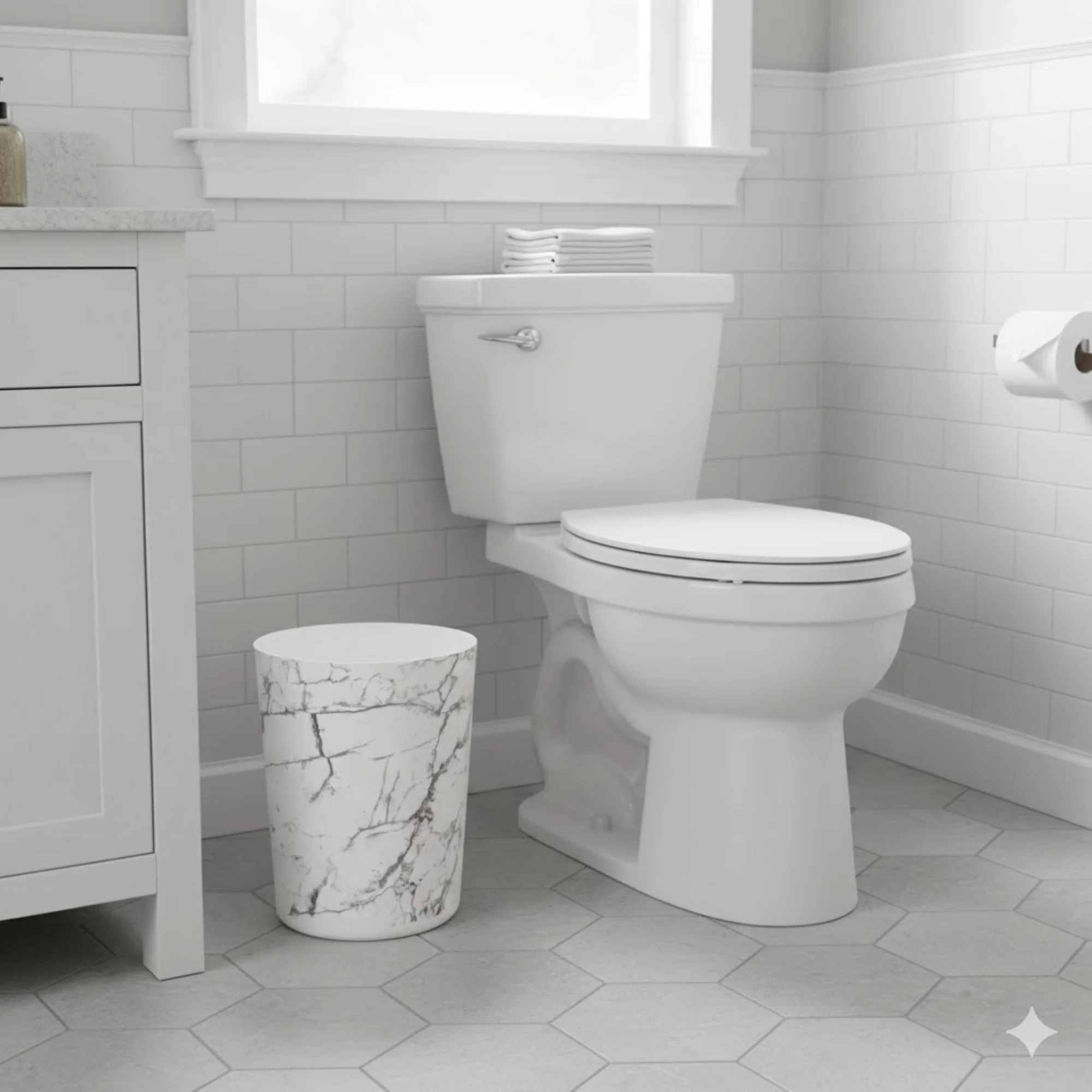 5-Gallon Bathroom Trash Can, S - Home Bathroom Cleaning Solution avis et prix