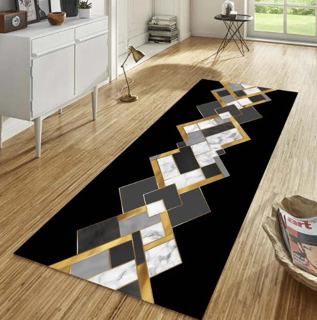 Checkerboard Vinyl Runner Rug  - Home Bathroom Tiles Design avis et prix