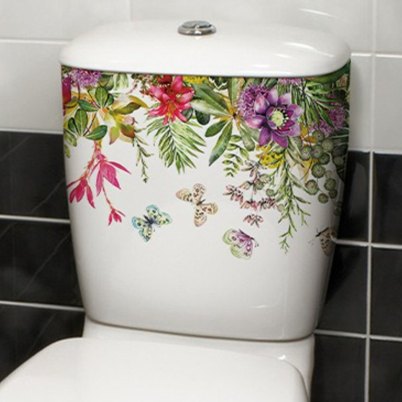 Vibrant Spring Butterfly Flowe - Home Bathroom Layout avis et prix