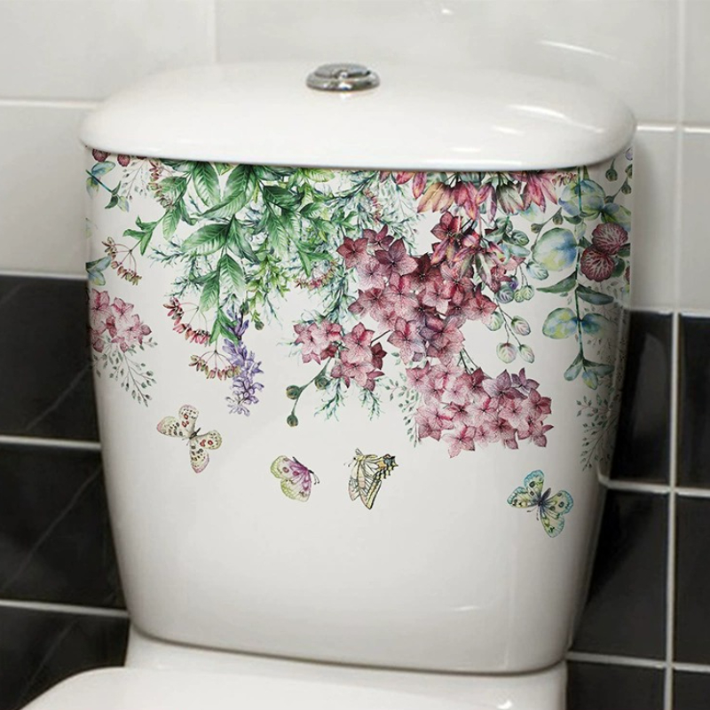 Vibrant Spring Butterfly Flowe - Home Bathroom Layout avis et prix