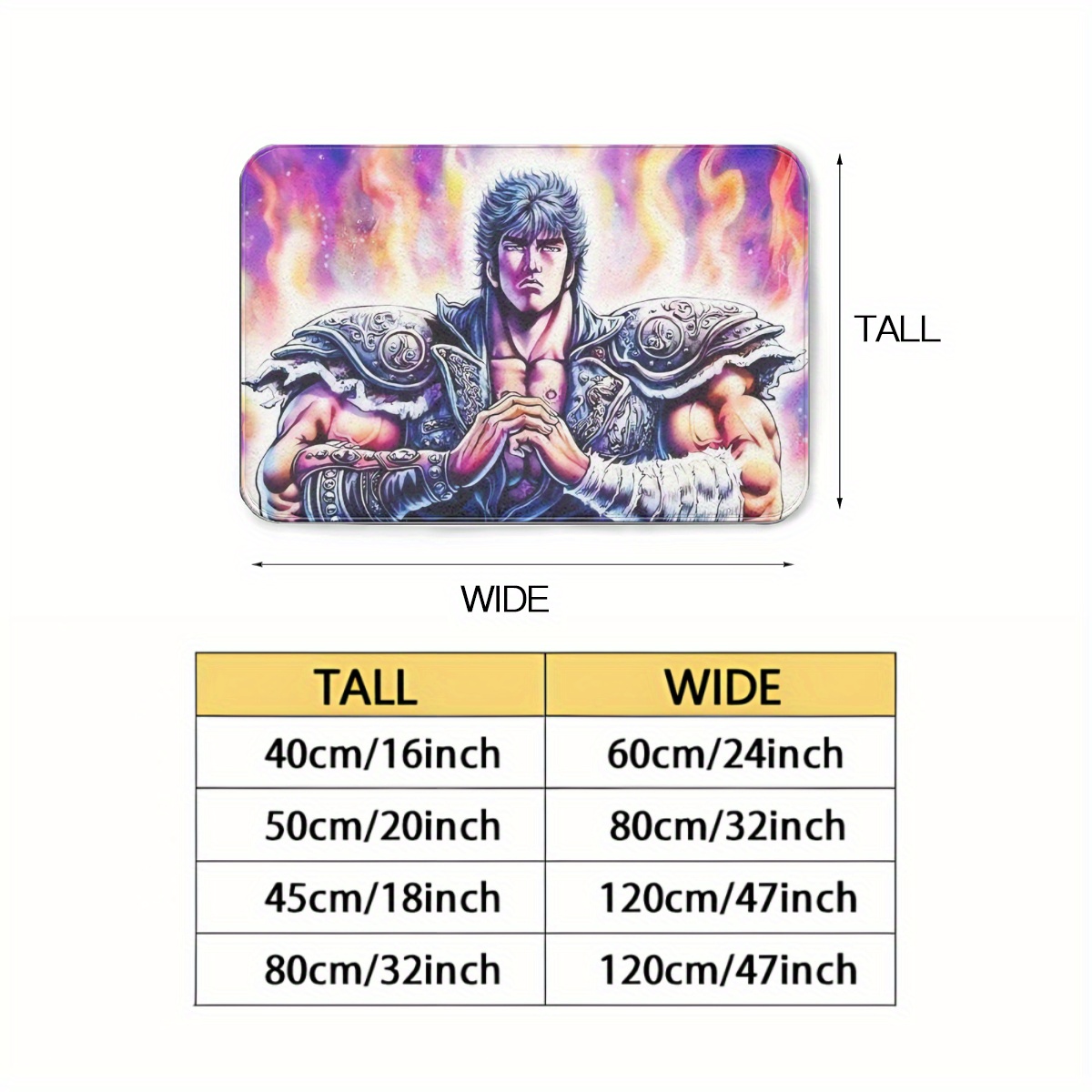 Hokuto No Ken Modern Flannel F - Home Bathroom Dimensions avis et prix