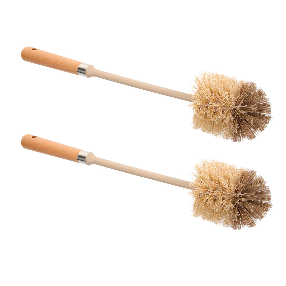 2Pcs Wooden Toilet Brush Long  - Home Toilet Bathroom Design avis et prix