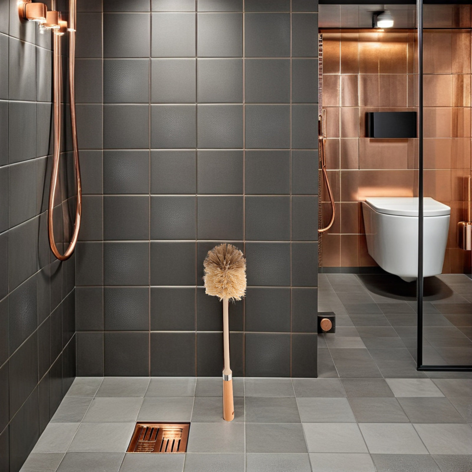2Pcs Wooden Toilet Brush Long  - Home Toilet Bathroom Design avis et prix
