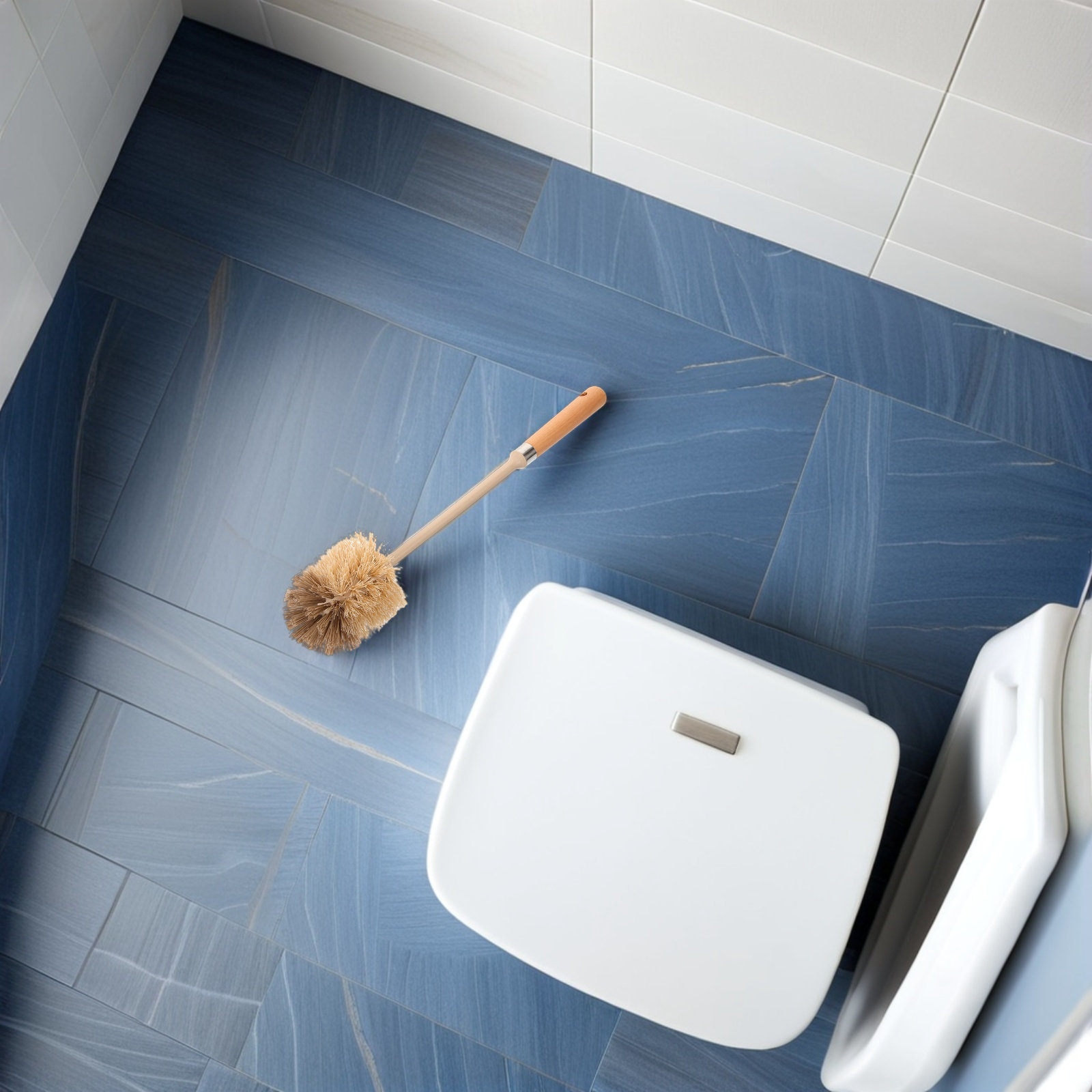2Pcs Wooden Toilet Brush Long  - Home Toilet Bathroom Design avis et prix