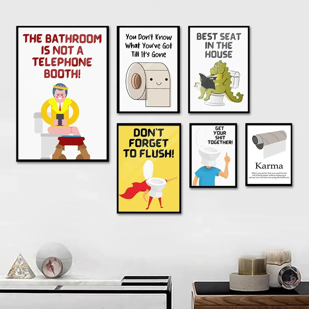 Karma Bathroom Rules Art Quote - Home Bathroom Rules avis et prix