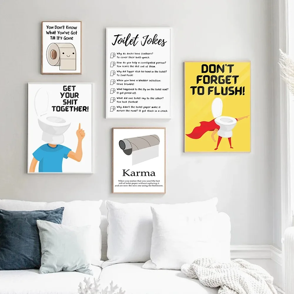 Karma Bathroom Rules Art Quote - Home Bathroom Rules avis et prix