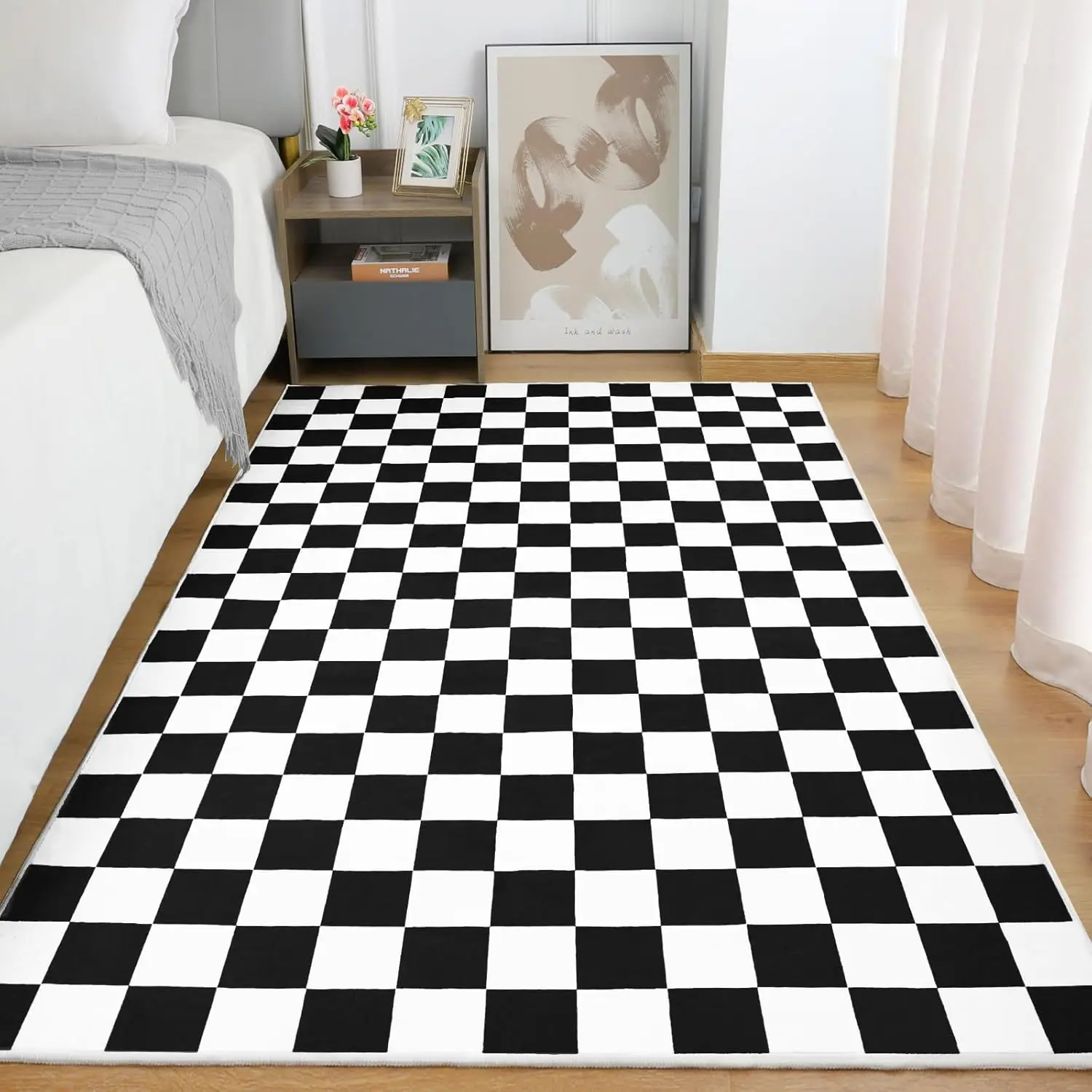 Checkerboard Pattern Carpet Va - Home Toilet Bathroom Design avis et prix