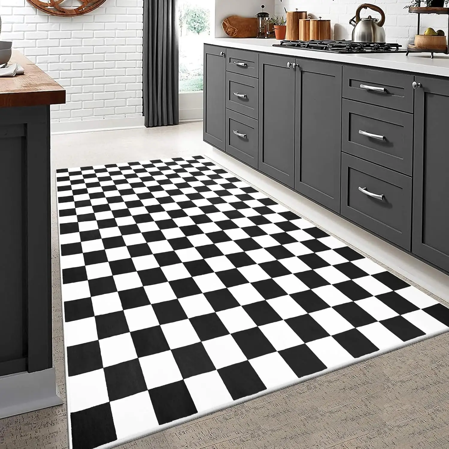 Checkerboard Pattern Carpet Va - Home Toilet Bathroom Design avis et prix