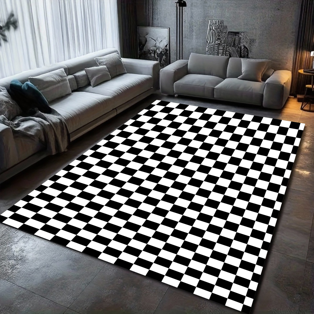 Checkerboard Pattern Carpet Va - Home Toilet Bathroom Design avis et prix
