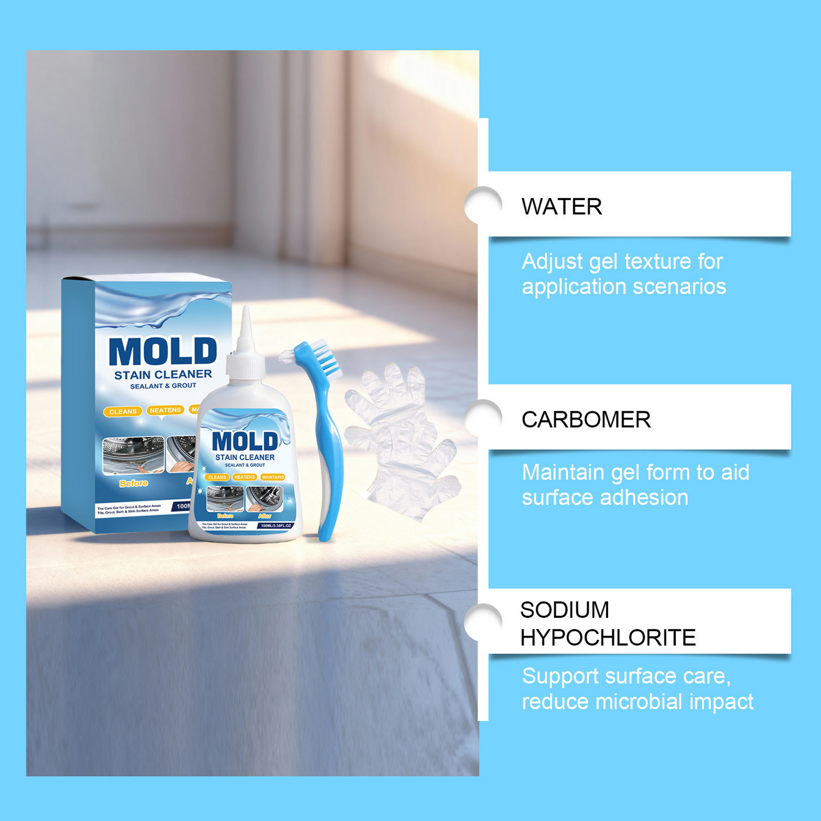 Mold Removing Gel For Bathroom - Home Bathroom Cleaning Solution avis et prix