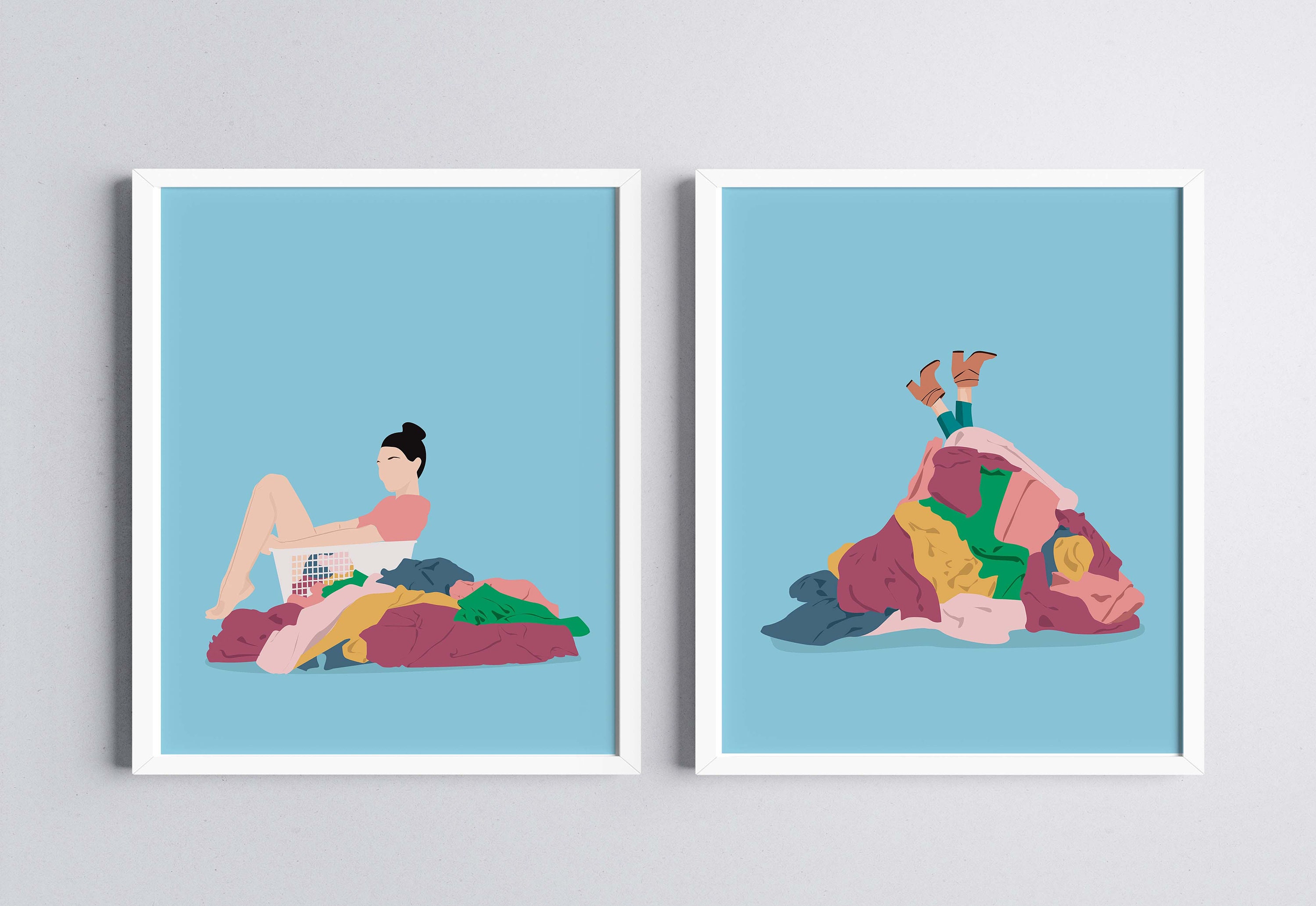 Frameless Pastel Colors Art Pr - Home Bathroom Colors avis et prix
