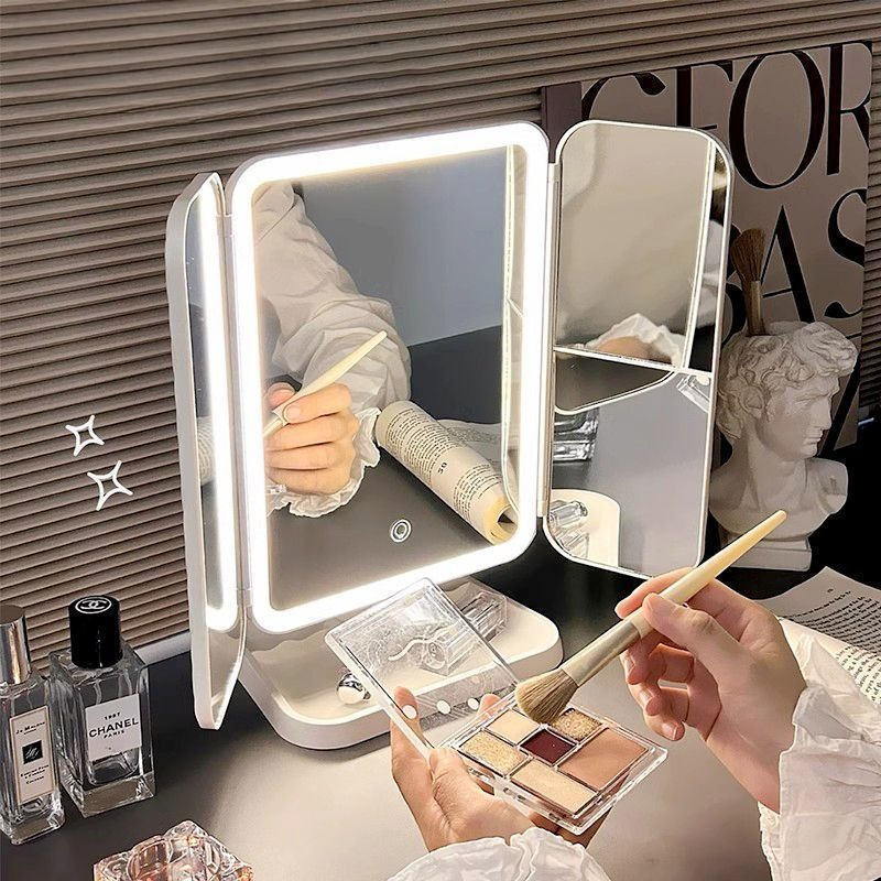 Dual Door 3-Fold Makeup Mirror - Home Goods Bathroom Mirrors avis et prix