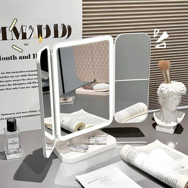 Dual Door 3-Fold Makeup Mirror - Home Goods Bathroom Mirrors avis et prix