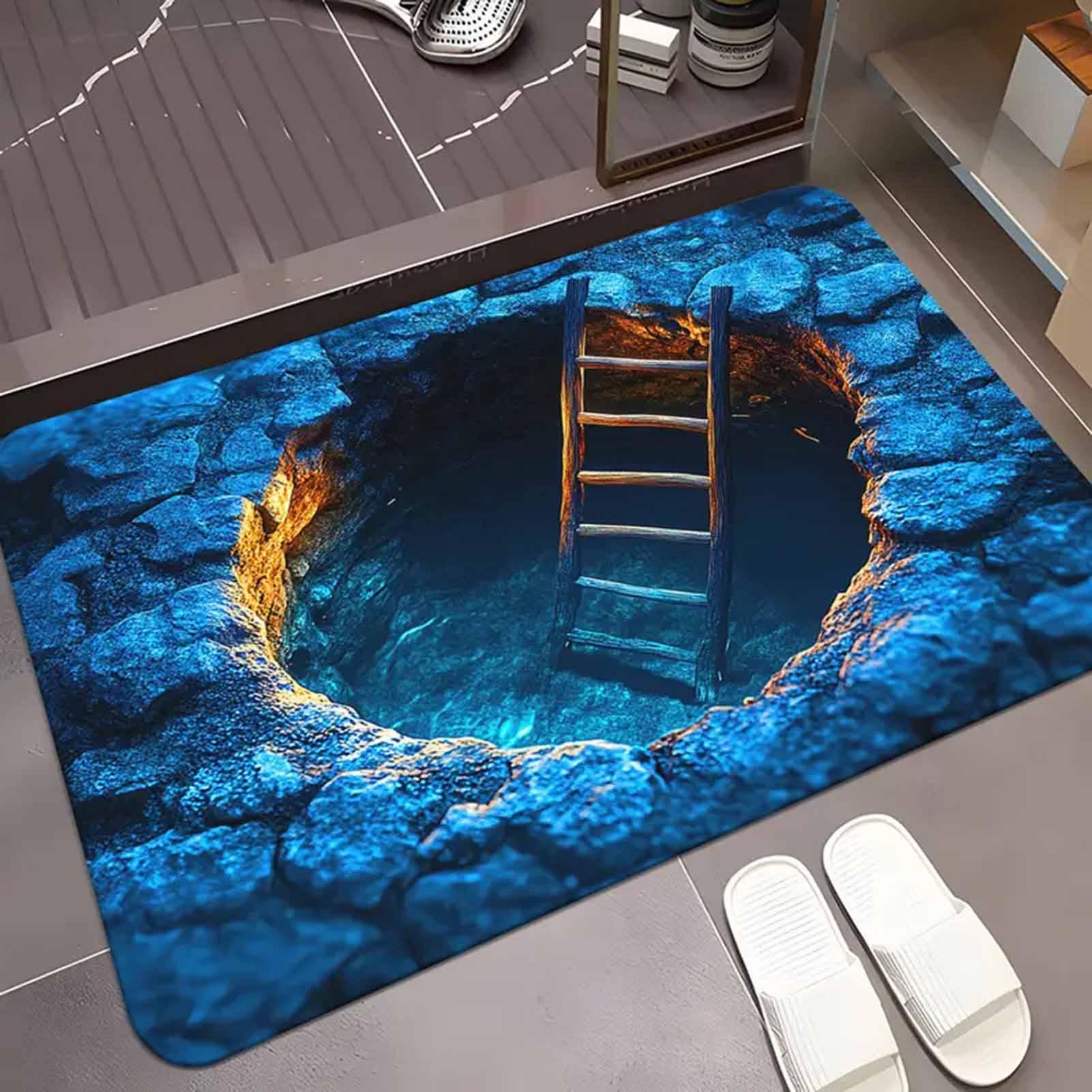 3D Optical Illusion Hole Rug N - Home Kitchen Bathroom Cleaning avis et prix