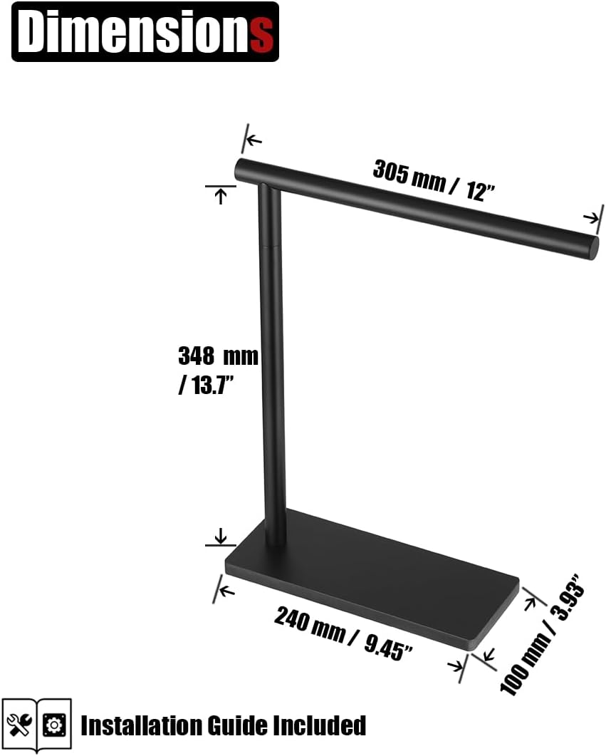 Hand Towel Holder Stand Black, - Towel Bar Stainless avis et prix
