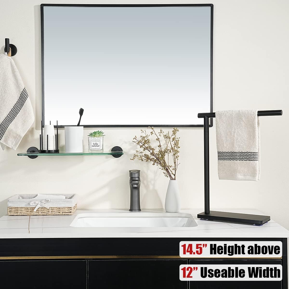 Hand Towel Holder Stand Black, - Towel Bar Stainless avis et prix