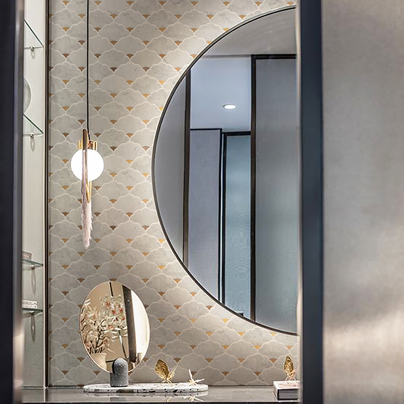 Natural stone water jet marble - Home Bathroom Tiles Design avis et prix