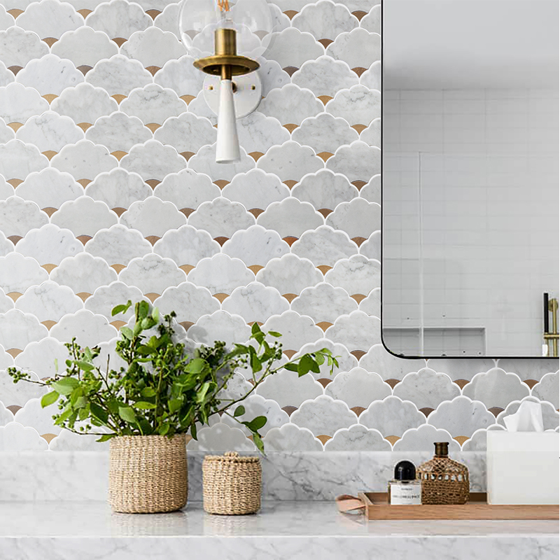 Natural stone water jet marble - Home Bathroom Tiles Design avis et prix