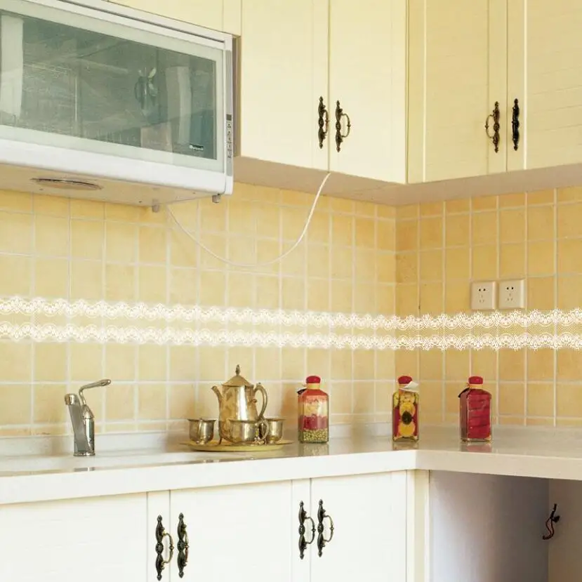 Sweet Lace Design Wallpaper Bo - Home Bathroom Tiles Design avis et prix