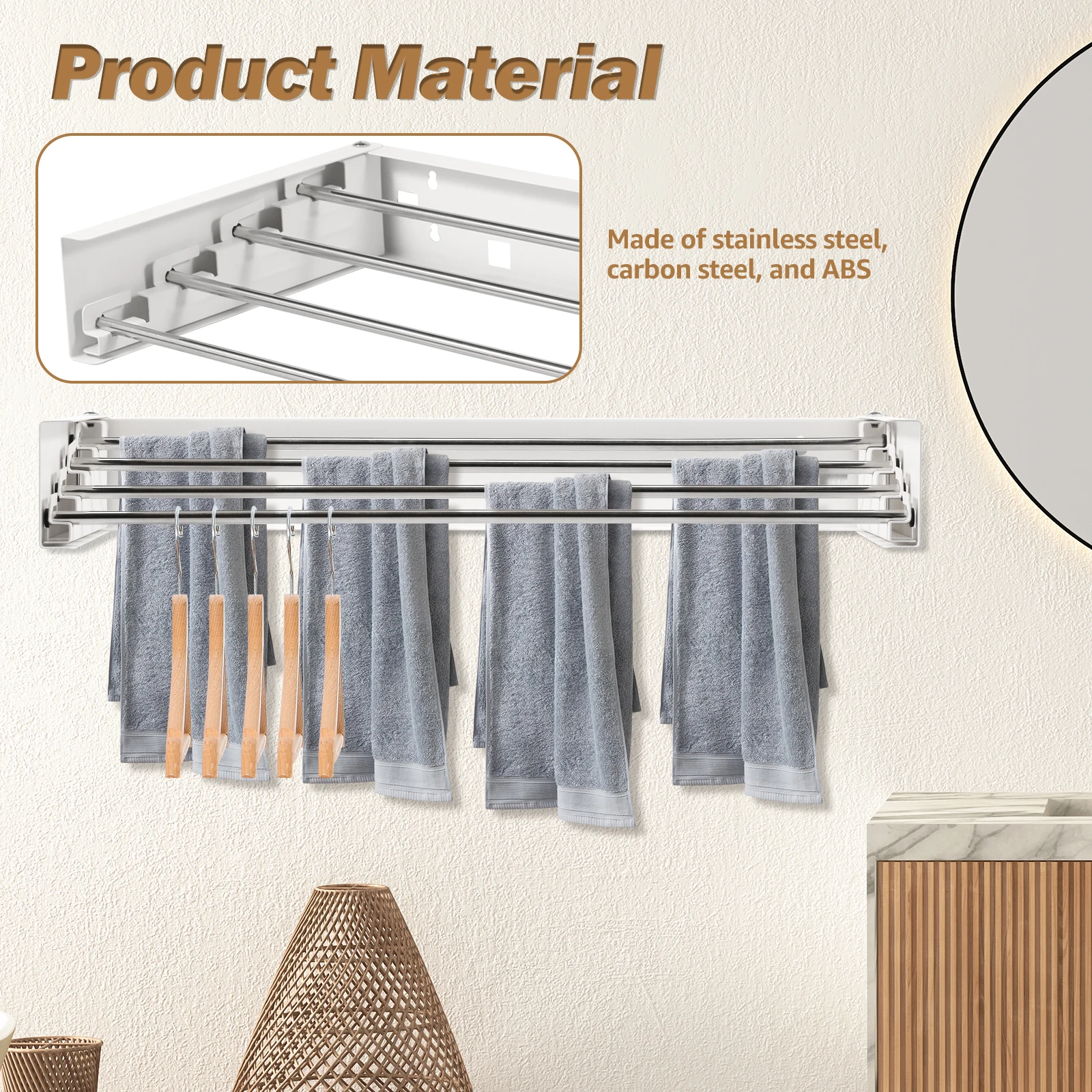 Folding Clothes Hanger Stainle - Towel Bar Stainless avis et prix