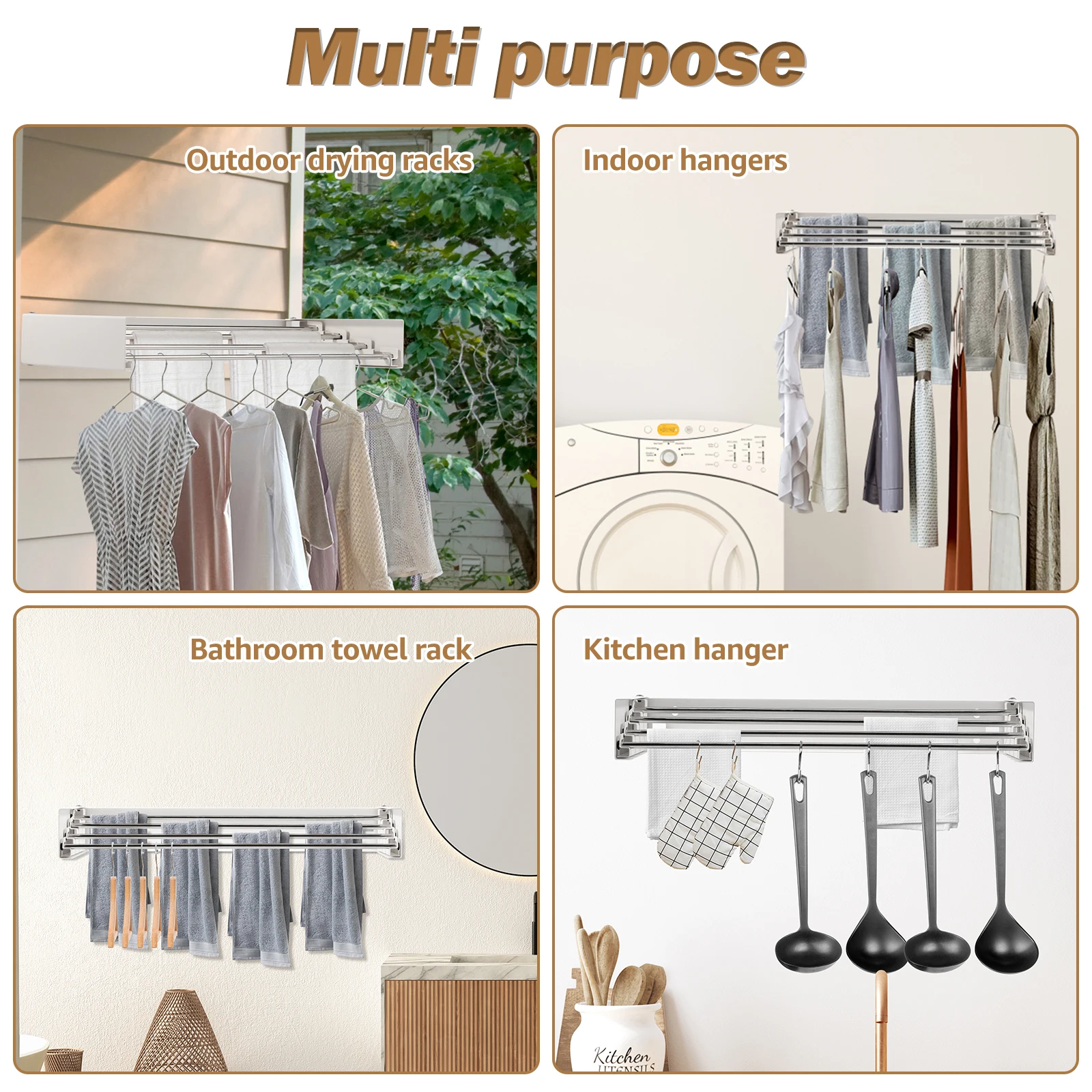 Folding Clothes Hanger Stainle - Towel Bar Stainless avis et prix