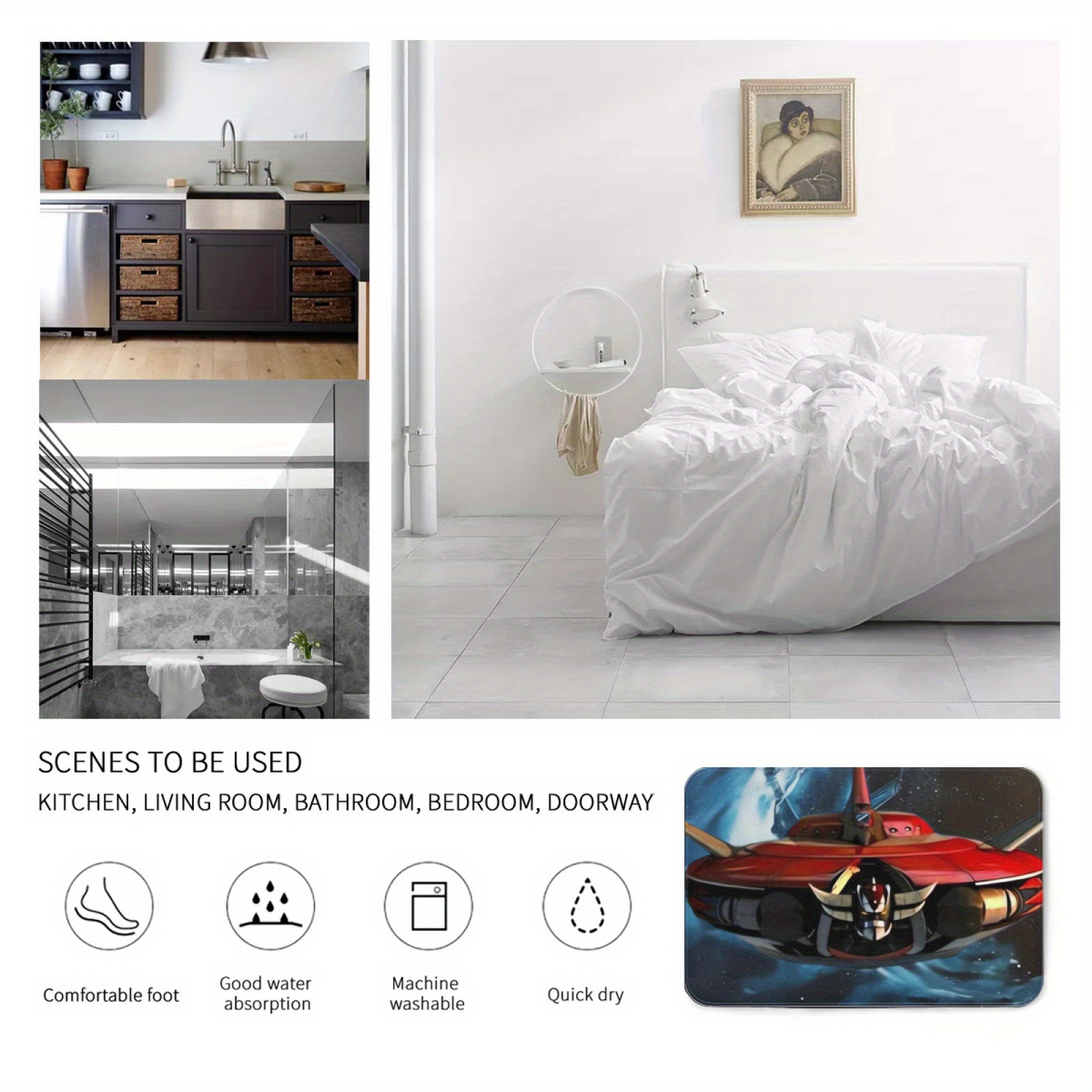 Ufo Robot Goldrake Modern Flan - Home Bathroom Dimensions avis et prix