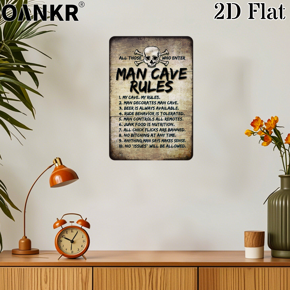Vintage Art Wall Poster Metal  - Home Bathroom Rules avis et prix